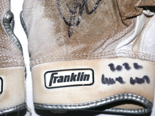 Drew Lugbauer 2022 Mississippi Braves Game Worn & Signed Franklin Batting Gloves