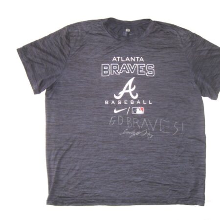 Indigo Diaz 2022 Game Worn & Signed Official Atlanta Braves Baseball DIAZ 83 Nike Dri-Fit XXL Shirt