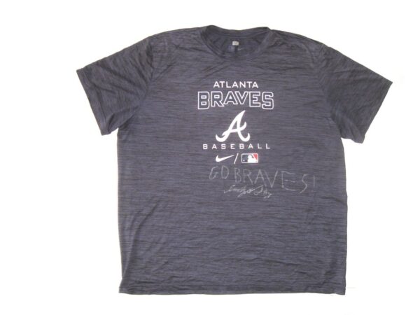 Indigo Diaz 2022 Game Worn & Signed Official Atlanta Braves Baseball DIAZ 83 Nike Dri-Fit XXL Shirt