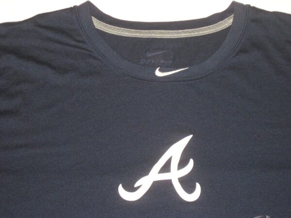 Indigo Diaz 2022 Game Worn & Signed Official Atlanta Braves Nike Dri-Fit Shirt