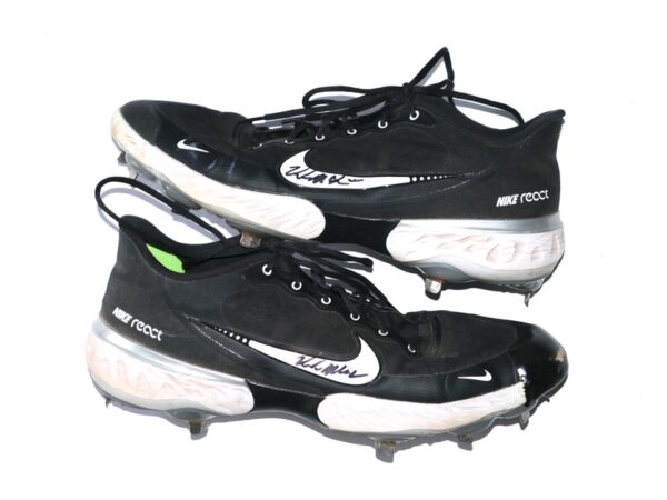 Kade McClure 2022 Charlotte Knights Game Worn & Signed Nike Alpha Huarache Baseball Cleats