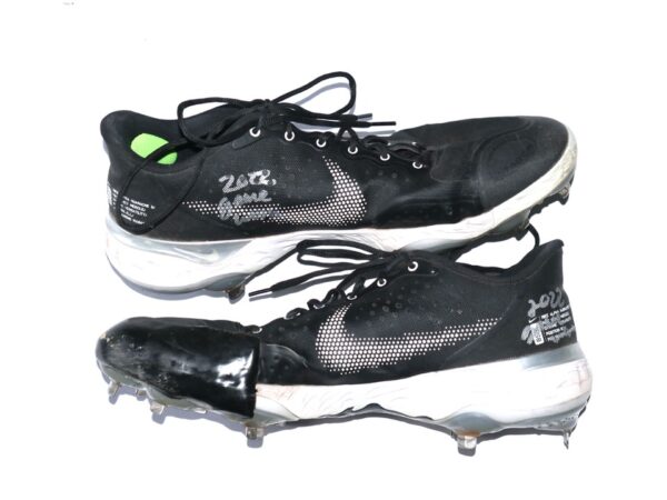 Kade McClure 2022 Charlotte Knights Game Worn & Signed Nike Alpha Huarache Baseball Cleats