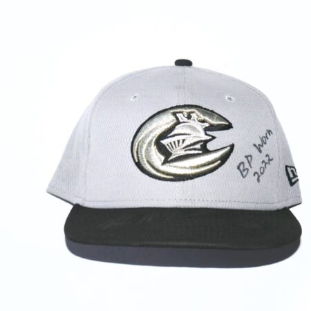 Kade McClure Batting Practice Worn & Signed Official Charlotte Knights New Era 59FIFTY Hat