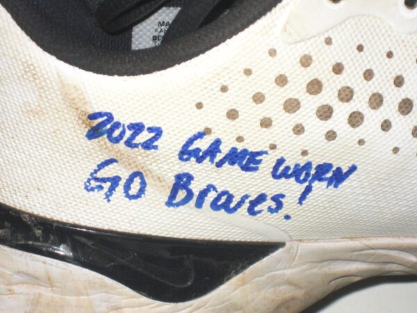Landon Stephens 2022 Mississippi Braves Game Worn & Signed White & Black Nike Baseball Cleats