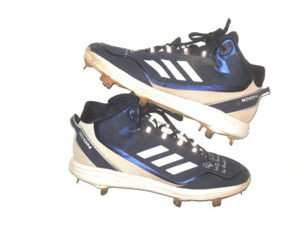 Riley Delgado 2022 Mississippi Braves Game Worn & Signed Adidas Icon Baseball Cleats