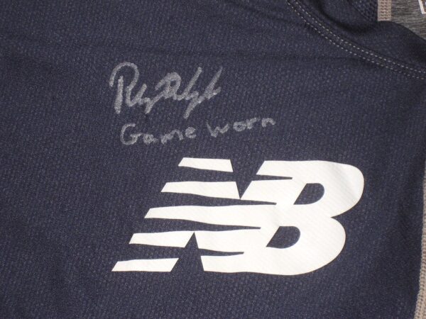 Riley Delgado 2022 Mississippi Braves Game Worn & Signed Blue & Grey New Balance Shirt