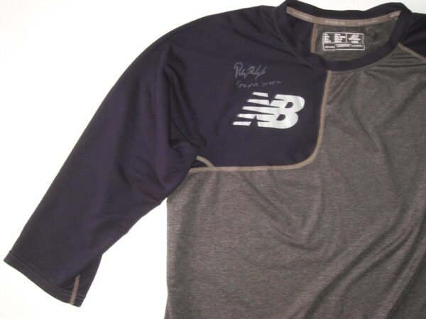 Riley Delgado 2022 Mississippi Braves Game Worn & Signed Blue & Grey New Balance Shirt