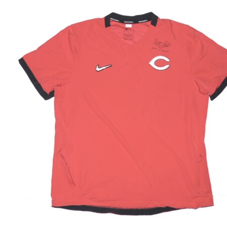 Stuart Fairchild 2022 Player Issued & Signed Official Cincinnati Reds #84 Nike Short Sleeve Pullover Jacket