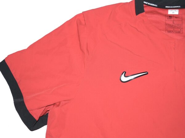 Stuart Fairchild 2022 Player Issued & Signed Official Cincinnati Reds #84 Nike Short Sleeve Pullover Jacket