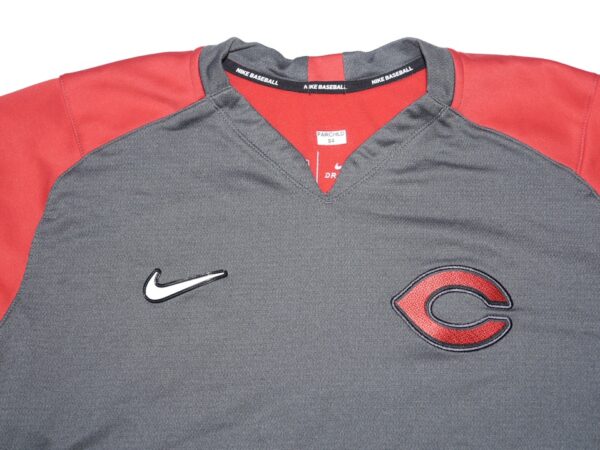 Stuart Fairchild Player Issued Official Cincinnati Reds #84 Nike Thermal Crew Performance Pullover Sweatshirt