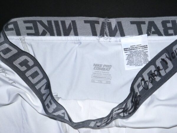 Tony Jerod-Eddie San Francisco 49ers Game Worn & Signed White Nike Pro Combat XXL Shorts