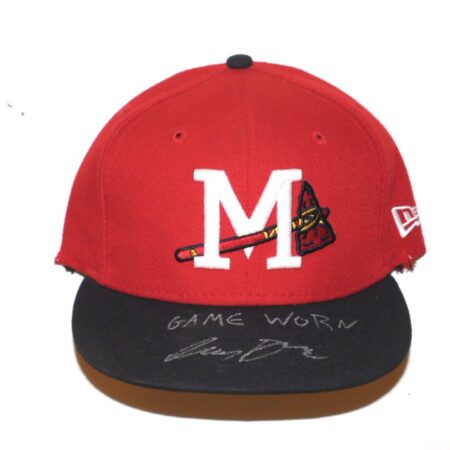 Indigo Diaz 2022 Game Worn & Signed Official Mississippi Braves Road New Era 59FIFTY Hat