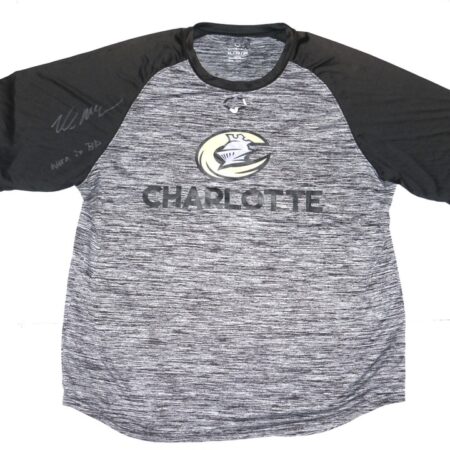 Kade McClure 2022 Player Issued & Signed Official Charlotte Knights #19 Short Sleeve Shirt - Worn for BP!!!