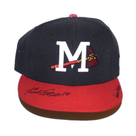 Landon Stephens 2022 Game Worn & Signed Official Mississippi Braves Home New Era 59FIFTY Hat