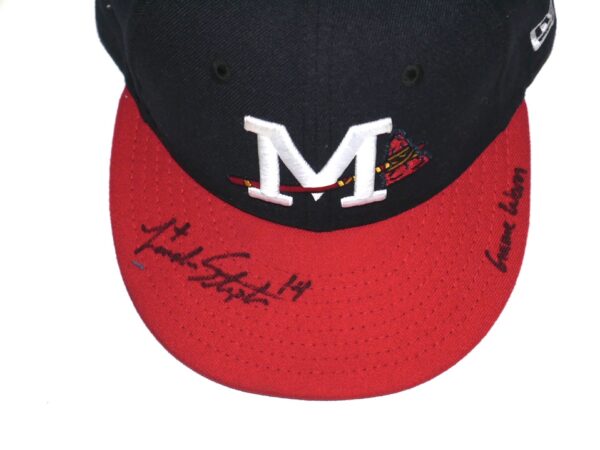 Landon Stephens 2022 Game Worn & Signed Official Mississippi Braves Home New Era 59FIFTY Hat1
