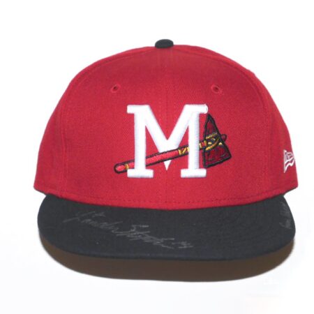 Landon Stephens 2022 Game Worn & Signed Official Mississippi Braves Road New Era 59FIFTY Hat