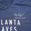 Riley Delgado 2022 Game Worn & Signed Blue Atlanta Braves Baseball Nike Dri-Fit Shirt