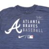 Riley Delgado 2022 Game Worn & Signed Blue Atlanta Braves Baseball Nike Dri-Fit Shirt