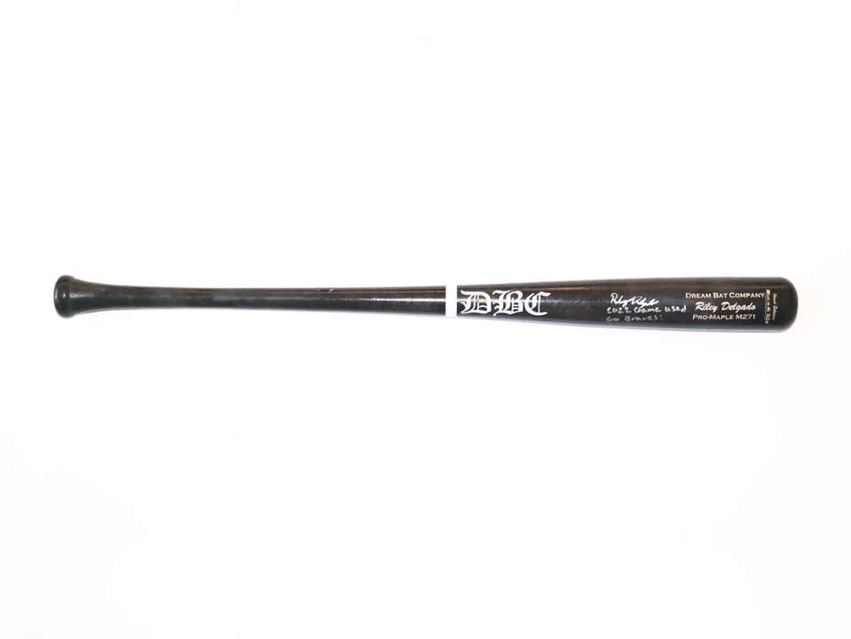 Riley Delgado 2022 Mississippi Braves Game Used & Signed Dream DBC Pro