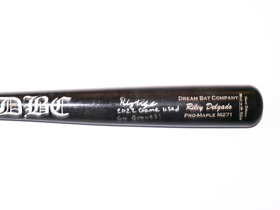Riley Delgado 2022 Mississippi Braves Game Used & Signed Dream DBC Pro