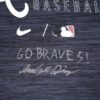 Indigo Diaz 2022 Practice Worn & Signed Official Blue Atlanta Braves Baseball Nike Dri-Fit XXL Shirt