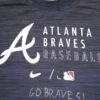 Indigo Diaz 2022 Practice Worn & Signed Official Blue Atlanta Braves Baseball Nike Dri-Fit XXL Shirt