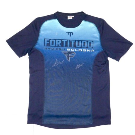 Kevin Josephina 2022 Game Worn & Signed Official Blue Fortitudo Bologna Baseball Teammate Shirt