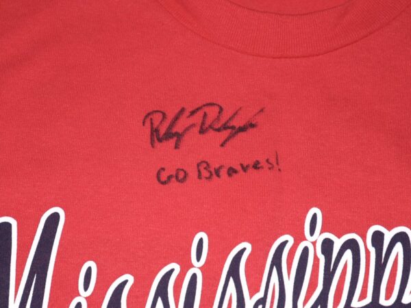 Riley Delgado 2022 Batting Practice Worn & Signed Mississippi Braves Trey Harris #22 Forestry Commission Shirt