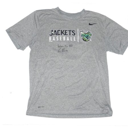 Cade Bunnell 2021 Player Issued & Signed Augusta GreenJackets Baseball #8 Nike Dri-Fit Shirt - Worn for BP!