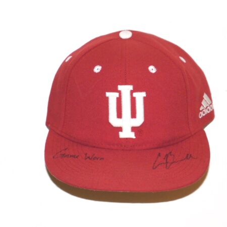 Cade Bunnell Game Worn & Signed Official Indiana Hoosiers Adidas Climalite Hat