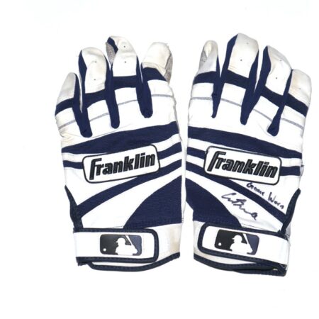 Cade Bunnell Kansas State Wildcats Game Worn & Signed Franklin Batting Gloves
