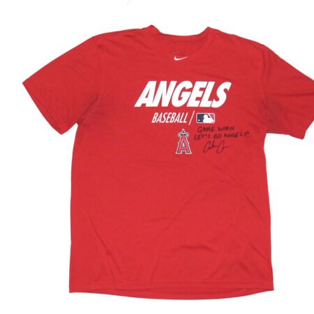 Coleman Crow 2022 Game Worn & Signed Official Los Angeles Angels Nike Dri-Fit Shirt