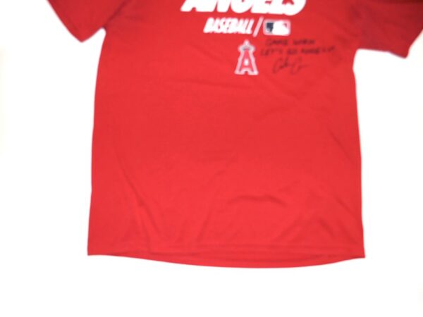 Coleman Crow 2022 Game Worn & Signed Official Los Angeles Angels Nike Dri-Fit Shirt