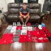 Coleman Crow with 2022 Rocket City Trash Pandas Game Worn & Signed Nike Alpha Huarache Baseball Cleats
