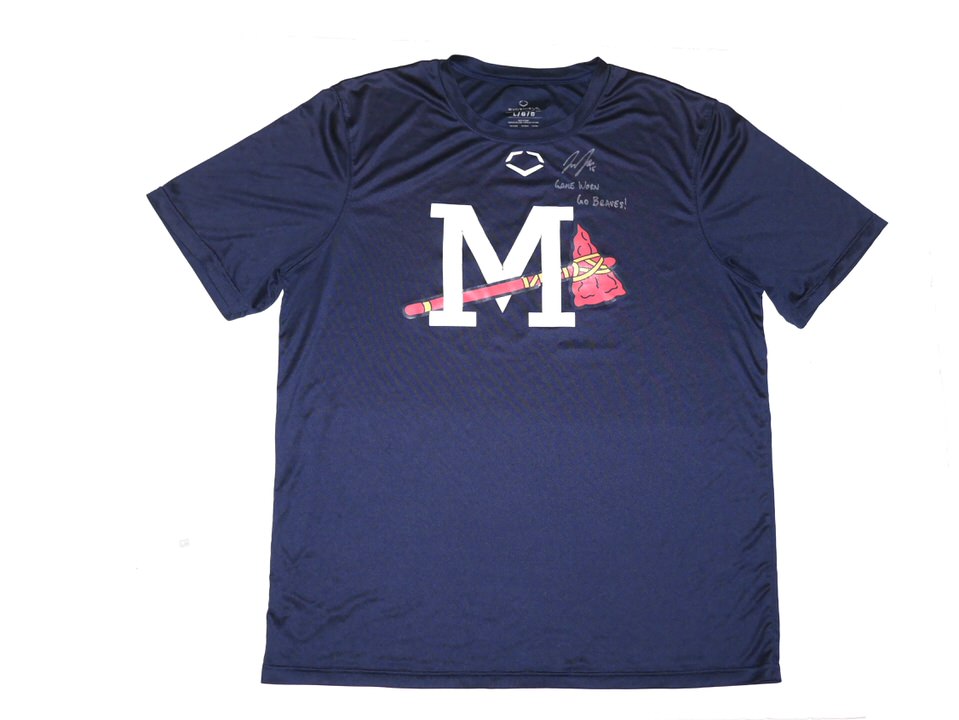 New Era Men's White Atlanta Braves Team Split T-shirt