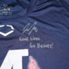 Jake Higginbotham 2022 Game Worn & Signed Official Blue Mississippi Braves #15 EvoShield Shirt1