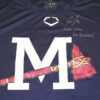 Jake Higginbotham 2022 Game Worn & Signed Official Blue Mississippi Braves #15 EvoShield Shirt