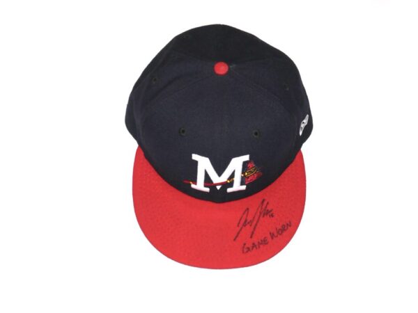 Jake Higginbotham 2022 Game Worn & Signed Official Mississippi Braves New Era 59FIFTY Hat