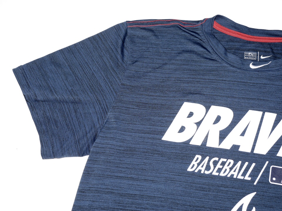 Javier Valdes 2022 Game Worn & Signed Blue Atlanta Braves Baseball Nike Shirt Big Dawg