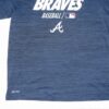 Javier Valdes 2022 Game Worn & Signed Blue Atlanta Braves Baseball Nike Dri-Fit Shirt