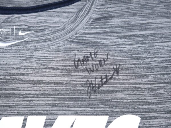 Javier Valdes 2022 Game Worn & Signed Grey Atlanta Braves Baseball Nike Dri-Fit Shirt