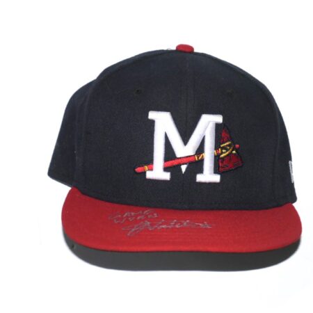 Javier Valdes 2022 Game Worn & Signed Official Mississippi Braves New Era 59FIFTY Hat