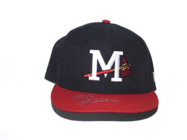 Javier Valdes 2022 Game Worn & Signed Official Mississippi Braves New Era 59FIFTY Hat