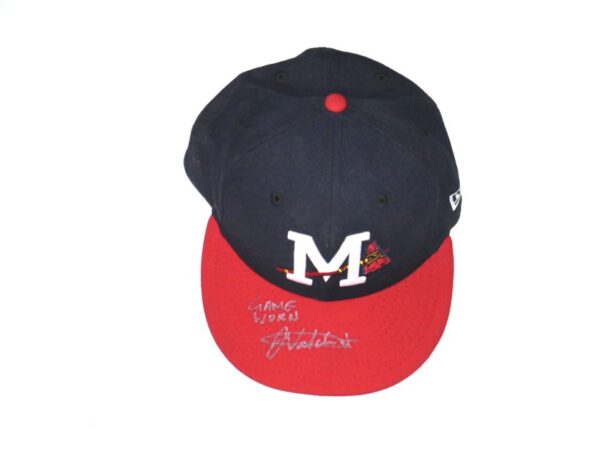 Javier Valdes 2022 Game Worn & Signed Official Mississippi Braves New Era 59FIFTY Hat