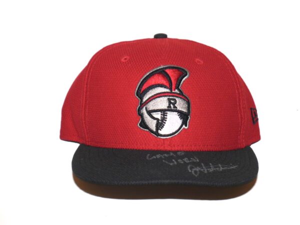 Javier Valdes 2022 Game Worn & Signed Official Rome Braves New Era 59FIFTY Hat