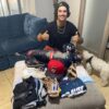 Javier Valdes with 2022 Game Worn & Signed Blue Atlanta Braves Baseball Nike Dri-Fit Shirt