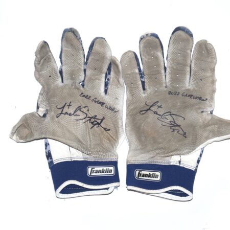 Landon Stephens 2022 Rome Braves Game Worn & Signed Franklin Batting Gloves