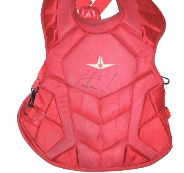 Logan O'Hoppe 2022 Reading Fightin Phils Game Worn & Signed All Star System 7 Axis Chest Protector
