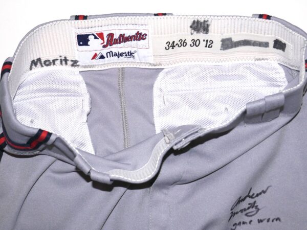 Andrew Moritz 2022 Mississippi Braves Game Worn & Signed Authentic Majestic Pants