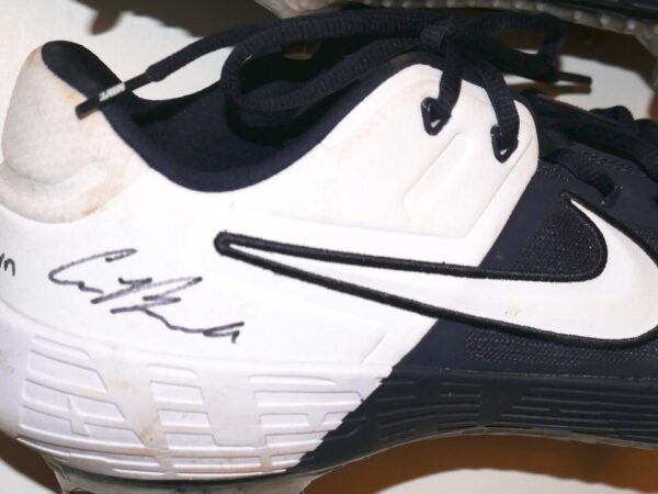 Cade Bunnell Augusta GreenJackets Game Worn & Signed Blue & White Nike Alpha Baseball Cleats